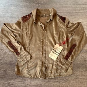 Vintage DaNang silk blouse XS